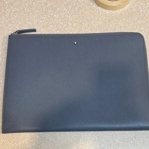 Montblanc Blue Leather Briefcase